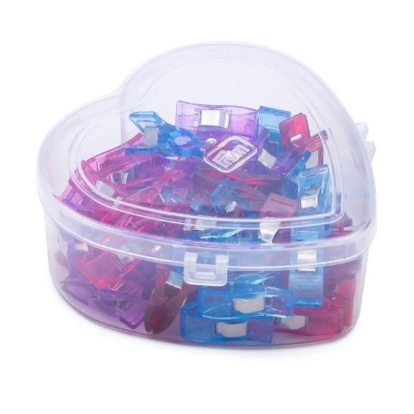 Prym Stoffclips 2,6 cm, Herzbox, 40 Stück 610185